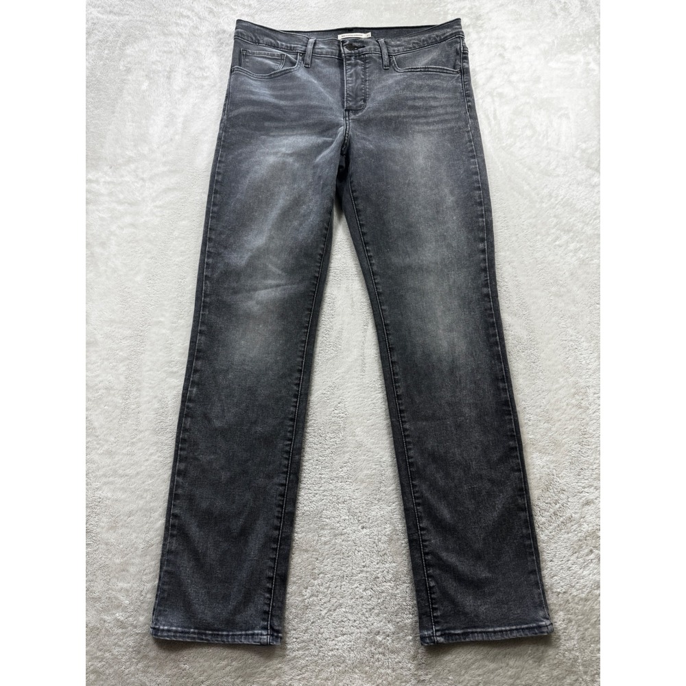 Levi's Womens 314 Shaping Straight Gray Denim Jeans 31 Meas: 35x32